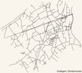 Street roads map of the OUDEGEM COMMUNITY, DENDERMONDE