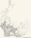 Street roads map of the Quartiere 2 Campo di Marte district of Florence, Italy