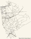 Street roads map of the RAUXEL SÃD DISTRICT, CASTROP-RAUXEL