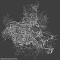 Street roads map of REGENSBURG, GERMANY