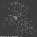 Street roads map of the SAINT-CLÃMENT-DE-LA-PLACE COMMUNE, ANGERS