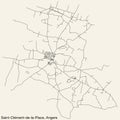 Street roads map of the SAINT-CLÃMENT-DE-LA-PLACE COMMUNE, ANGERS