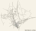 Street roads map of the SAINT-SATURNIN COMMUNE, LE MANS