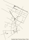 Street roads map of the SAINT-THOMAS-D`AQUIN QUARTER, PARIS