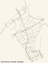Street roads map of the Schmidener Vorstadt quarter inside Bad Cannstatt district of Stuttgart, Germany