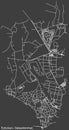 Street roads map of the SCHOLVEN DISTRICT, GELSENKIRCHEN