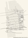 Street roads map of the Sheepshead Bay neighborhood of the Brooklyn borough of New York City, USA