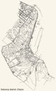Street roads map of the Sobornyi District of Dnipro Dnepropetrovsk, Ukraine