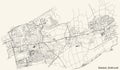 Street roads map of the Stadtbezirk Brackel district of Dortmund, Germany Royalty Free Stock Photo