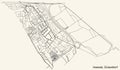 Street roads map of the Stadtteil Hassels quarter of DÃÂ¼sseldorf, Germany