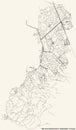 Street roads map of the 8th Arrondissement of Marseille, France