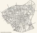 Street roads map of the Tsentralny District of Saint Petersburg, Russia Royalty Free Stock Photo