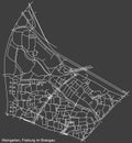 Street roads map of the WEINGARTEN DISTRICT, FREIBURG IM BREISGAU