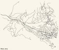 Street roads map of the WEST QUARTER, JENA