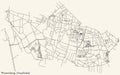 Street roads map of the WESTERBERG DISTRICT, OSNABRÃÅCK Royalty Free Stock Photo