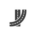 Street roads vector icon