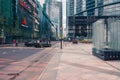 A street with a roadway of the Moscow City business center. oscow 09.05.023