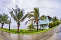 Street of Roatan Island, Honduras Royalty Free Stock Photo