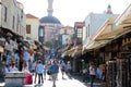 Street in Rodos Royalty Free Stock Photo