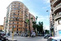 In the street of Rome city residential block Royalty Free Stock Photo