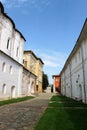 On the street of Rostov the great kremlin in warm summer day Royalty Free Stock Photo