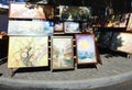 Street sale painted pictures, Lithuania