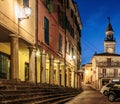 Street in San Marino at night Royalty Free Stock Photo