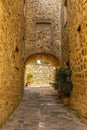 Street in San Quirico d`Orcia Royalty Free Stock Photo