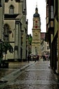 The street in Sankt Gallen. Royalty Free Stock Photo