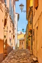 Street in Santarcangelo di Romagna town