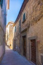 Street in Scansano in Tuscany, Italy Royalty Free Stock Photo