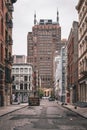 Street scene with architecture in Soho, Manhattan, New York City