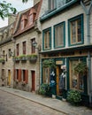 Street scene with beautiful historic architecture, QuÃÂ©bec City, Quebec, Canada