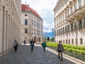 Street scene of Bruno Kreisky Gasse in Vienna, Austria Royalty Free Stock Photo