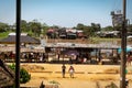 Street scene at the central market in Leticia Amazonas Colombia