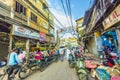 Street scene in the Chawri Bazar in Old Delhi