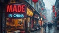 A street scene in Chinatown, Made in China