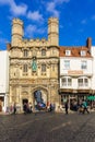 Street scene with the Christchurch Gate in Canterbury