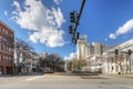 Street scene in downtown Augusta, Georgia. The city has a vibrant city center