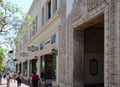 Street Scene in Downtown Santa Barbara at the Pacific, California Royalty Free Stock Photo