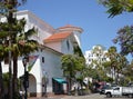 Street Scene in Downtown Santa Barbara at the Pacific, California Royalty Free Stock Photo