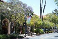 Street Scene in Downtown Santa Barbara at the Pacific, California Royalty Free Stock Photo