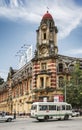 Street scene in downtown yangon city myanmar