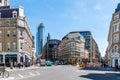 Street scene in the financial district of the City of London Royalty Free Stock Photo