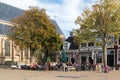 Street scene of Franeker city in Friesland, Netherlands