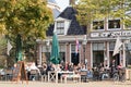 Street scene of Franeker city in Friesland, Netherlands