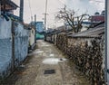 Street Scene at Gwangyang city in South Korea. Royalty Free Stock Photo