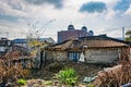 Street Scene at Gwangyang city in South Korea. Royalty Free Stock Photo