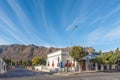 Street scene with historic bank building in Montagu