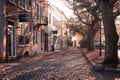 Street scene in the historic southern city of Charleston South Carolina Royalty Free Stock Photo